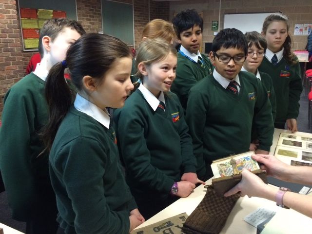 School students take a look at some items from Newcastle University Special Collections