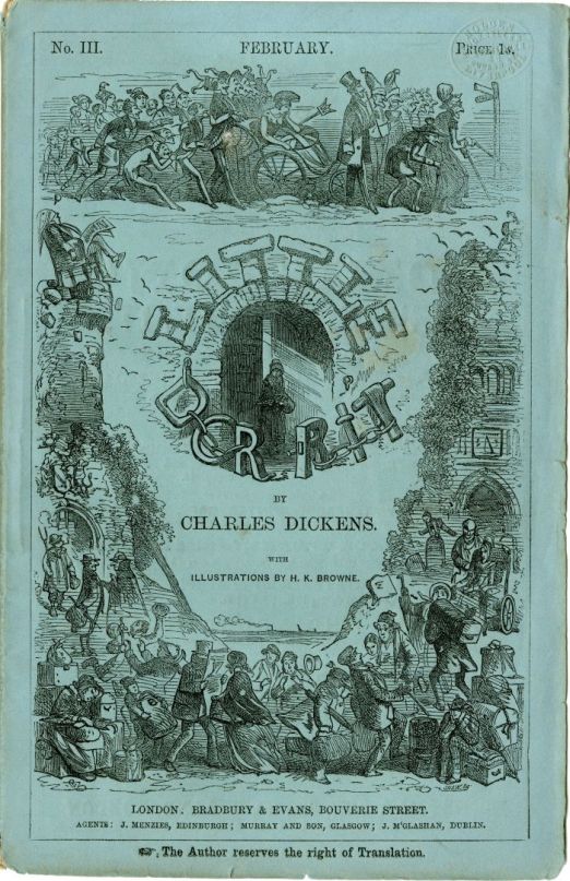 Front cover of Charles Dickens' book, Little Dorrit