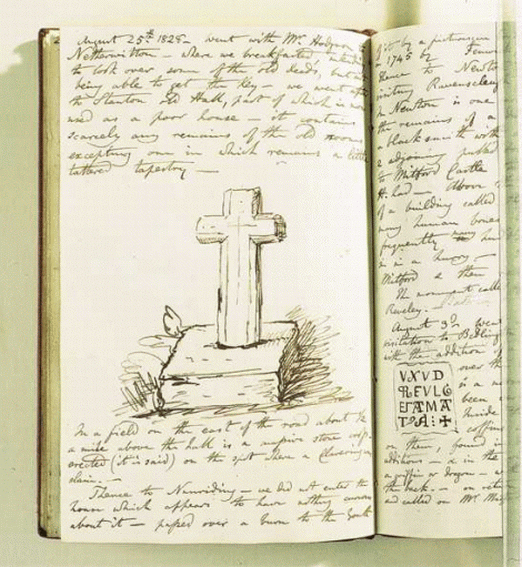 Page from Sir Walter Caverley Trevelyan's Diary